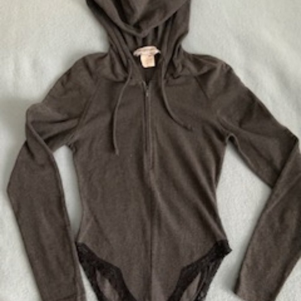 MaxMara SportsMax bodysuit stretch cotton w/ lace